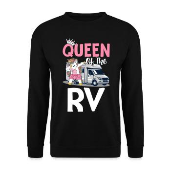 Reine Du Rv Camping Fille Campeur - Sweat-shirt Unisexe - noir - Devant - Alina (178cm) & Michal (187cm)