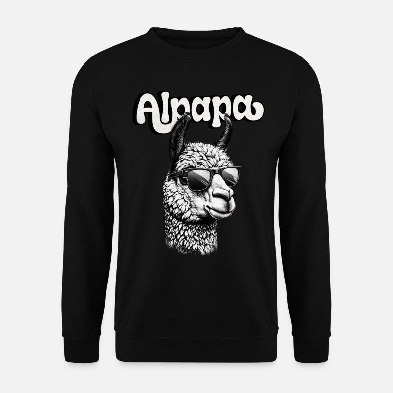 Cooles Alpapa Alpaka Papa Vatertag - Unisex Pullover - Schwarz