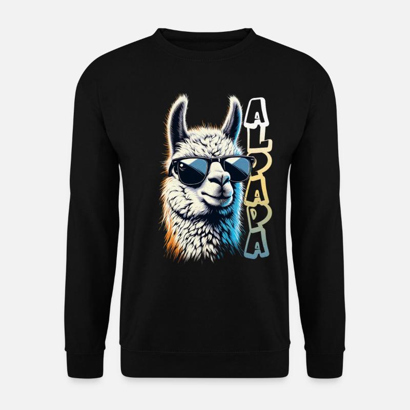 Cooles Alpapa Alpaka Papa Vatertag - Unisex Pullover - Schwarz