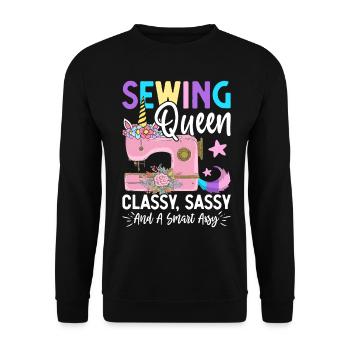 Couture Reine Chic Impertinent Et Un Peu Assy Égout - Sweat-shirt Unisexe - noir - Devant - Alina (178cm) & Michal (187cm)