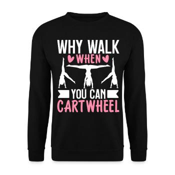 Pourquoi y aller quand vous pouvez utiliser Cartwheel Gymnastics - Sweat-shirt Unisexe - noir - Devant - Alina (178cm) & Michal (187cm)