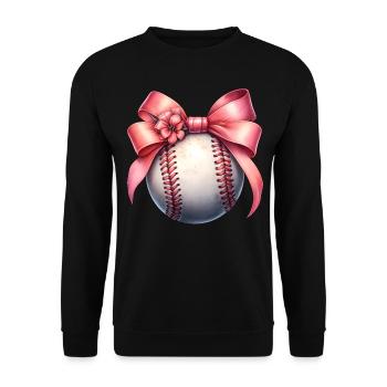 Coquette Bow Joueur de Baseball Equipe Fête des Mères - Sweat-shirt Unisexe - noir - Devant - Alina (178cm) & Michal (187cm)