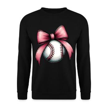 Coquette Bow Joueur de Baseball Equipe Fête des Mères - Sweat-shirt Unisexe - noir - Devant - Alina (178cm) & Michal (187cm)
