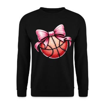 Coquette noeud basketteur Basketteur Fête des Mères Rose - Sweat-shirt Unisexe - noir - Devant - Alina (178cm) & Michal (187cm)
