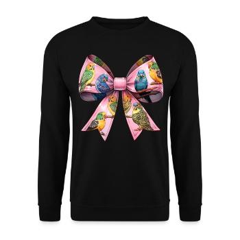 Coquette Cockatiel Perruche Perroquet - Sweat-shirt Unisexe - noir - Devant - Alina (178cm) & Michal (187cm)
