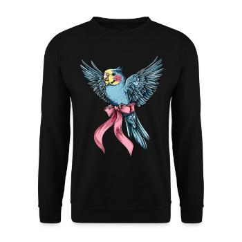 Coquette Bow Perruche Perruche Perroquet - Sweat-shirt Unisexe - noir - Devant - Alina (178cm) & Michal (187cm)