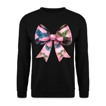 Coquette Bow Budgie Budgie Motif Perroquet - Sweat-shirt Unisexe - noir - Devant - Alina (178cm) & Michal (187cm)