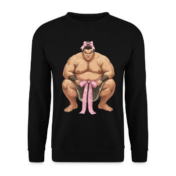 Echec Coquette Lutte Sumo Lutteur Japonais Sumo - Sweat-shirt Unisexe - noir - Devant - Alina (178cm) & Michal (187cm)