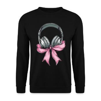 Coquette Bow Ingénieur du son Ingénieur du son - Sweat-shirt Unisexe - noir - Devant - Alina (178cm) & Michal (187cm)