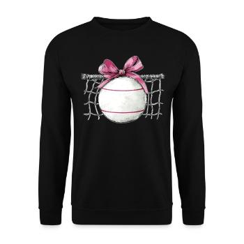 Coquette noeud Fistball Net Fête des Mères Ruban Rose - Sweat-shirt Unisexe - noir - Devant - Alina (178cm) & Michal (187cm)
