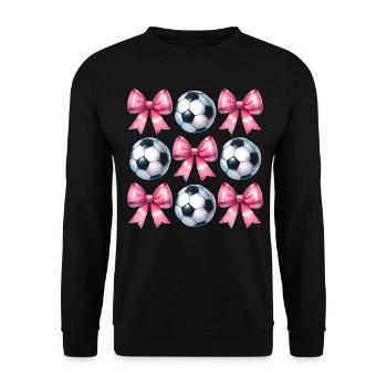 Coquette Bow Footballeur Fête des Mères Rose - Sweat-shirt Unisexe - noir - Devant - Alina (178cm) & Michal (187cm)