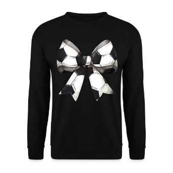 Coquette Bow Soccer Ball Pattern Mothers Day - Unisex Sweatshirt - black - Front - Alina (178cm) & Michal (187cm)