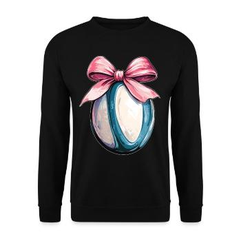 Coquette Bow Rugby Joueur Fête des Mères Rose - Sweat-shirt Unisexe - noir - Devant - Alina (178cm) & Michal (187cm)