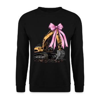 Coquette Bow Excavatrice Opérateur Construction HEO - Sweat-shirt Unisexe - noir - Devant - Alina (178cm) & Michal (187cm)