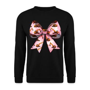 Coquette Bow Excavatrice Opérateur Construction HEO - Sweat-shirt Unisexe - noir - Devant - Alina (178cm) & Michal (187cm)