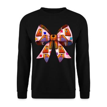 Coquette Bow Cornhole Board Bean Bag Mothers Day - Unisex Sweatshirt - black - Front - Alina (178cm) & Michal (187cm)