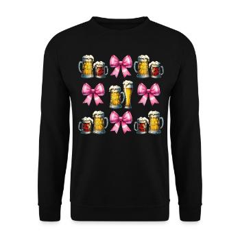 Bière artisanale Coquette Bow Brasserie de la fête des mères - Sweat-shirt Unisexe - noir - Devant - Alina (178cm) & Michal (187cm)