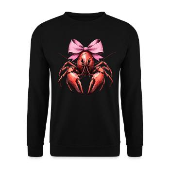 Coquette Bogen Langusten Flusskrebs Muttertag Rosa - Unisex Pullover - Schwarz - Vorne - Alina (178cm) & Michal (187cm)