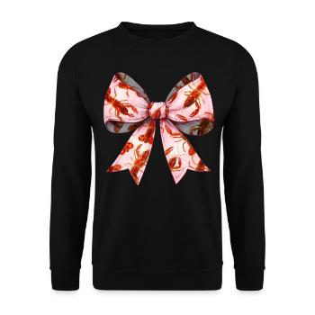 Coquette Bogen Langusten Flusskrebs Muttertag Rosa - Unisex Pullover - Schwarz - Vorne - Alina (178cm) & Michal (187cm)