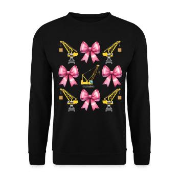 Coquette Arch Grutier Opérateur de grue - Sweat-shirt Unisexe - noir - Devant - Alina (178cm) & Michal (187cm)