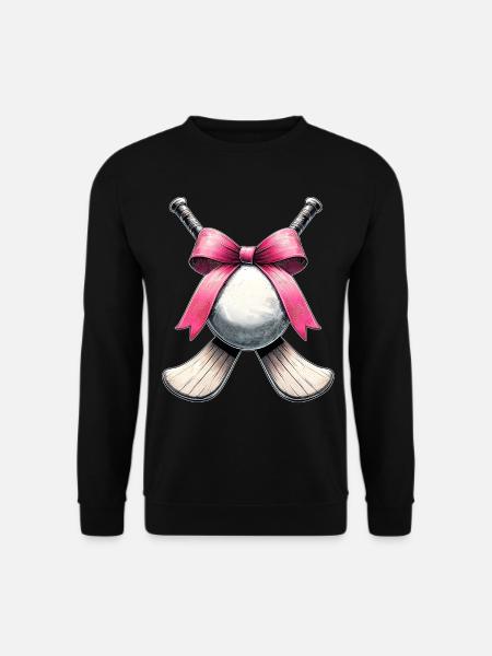 Coquette Bow Hurling Ball Hurley Mothers Day - Unisex Sweatshirt - black