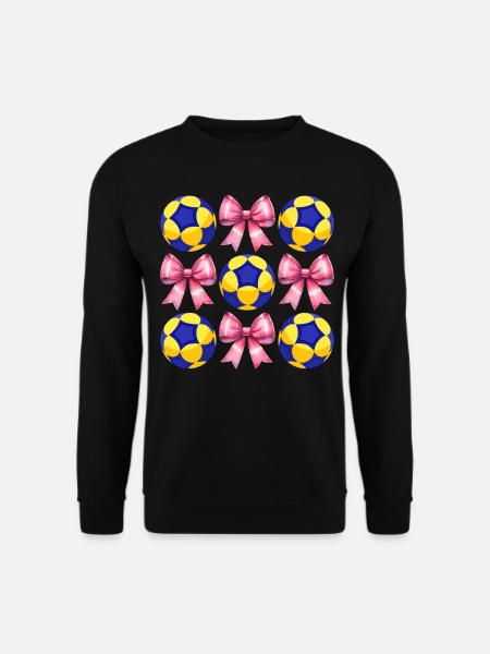 Coquette Bow Korfball Mothers Day Pink Ribbon Mom - Unisex sweater - sort