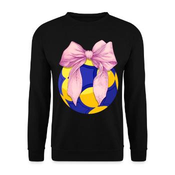 Coquette noeud Korfball Fête des mères Ruban rose Maman - Sweat-shirt Unisexe - noir - Devant - Alina (178cm) & Michal (187cm)