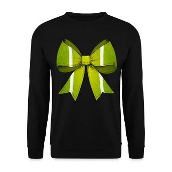 Flirtatious Bow Tennis Player Ball Pattern Ribbon - Unisex Sweatshirt - black - Front - Alina (178cm) & Michal (187cm)
