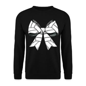 Coquette Bow Volleyball Motif Fête des Mères - Sweat-shirt Unisexe - noir - Devant - Alina (178cm) & Michal (187cm)