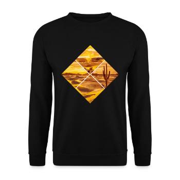 Desert Rhombus Landscape Artwork Inspiration - Unisex Sweatshirt - black - Front - Alina (178cm) & Michal (187cm)