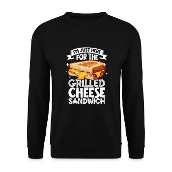 Only here for the grilled cheese sandwich - Unisex Sweatshirt - black - Front - Alina (178cm) & Michal (187cm)