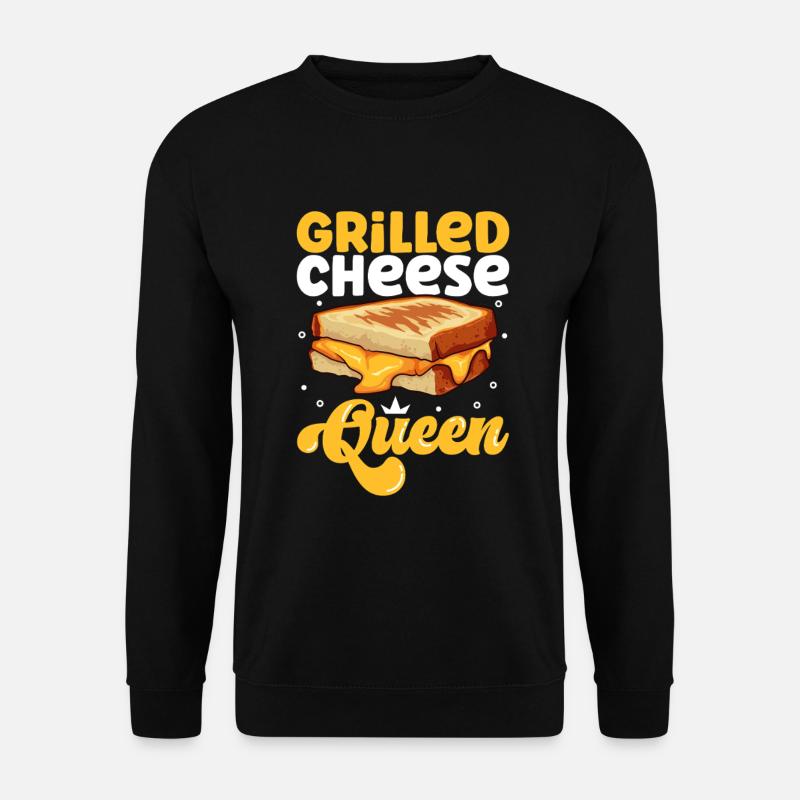 Grilled Cheese Sandwich Queen - Unisex Sweatshirt - black