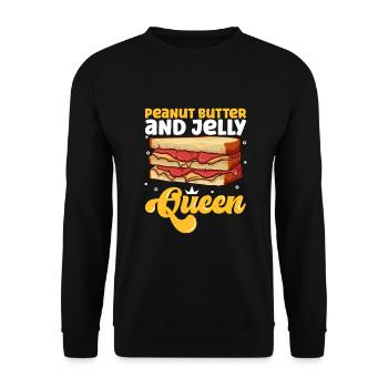 Peanut Butter and Jelly Sandwich Queen - Unisex Pullover - Schwarz - Vorne - Alina (178cm) & Michal (187cm)