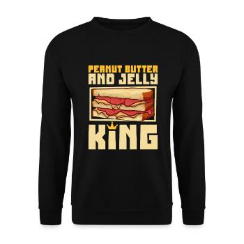 Peanut Butter and Jelly Sandwich King - Unisex Pullover - Schwarz - Vorne - Alina (178cm) & Michal (187cm)