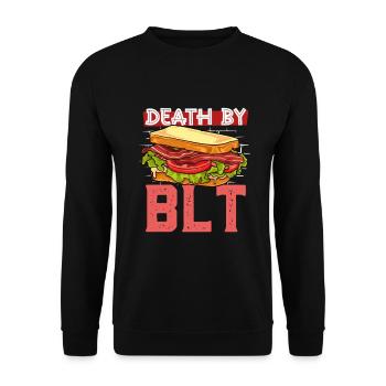 Death by BLT - Unisex Sweatshirt - black - Front - Alina (178cm) & Michal (187cm)