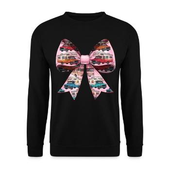 Coquette Bow RV Wohnmobil Wohnmobil Camping Urlaub - Unisex Pullover - Schwarz - Vorne - Alina (178cm) & Michal (187cm)