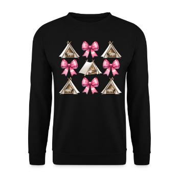 Coquette Arche Glamping Glamper Camping Fête des Mères - Sweat-shirt Unisexe - noir - Devant - Alina (178cm) & Michal (187cm)