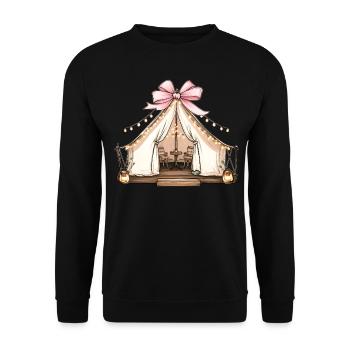 Coquette Arche Glamping Glamper Camping Fête des Mères - Sweat-shirt Unisexe - noir - Devant - Alina (178cm) & Michal (187cm)