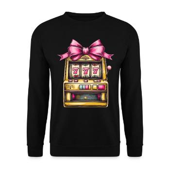 Coquette Bow machine à sous Gambling Gambler - Sweat-shirt Unisexe - noir - Devant - Alina (178cm) & Michal (187cm)