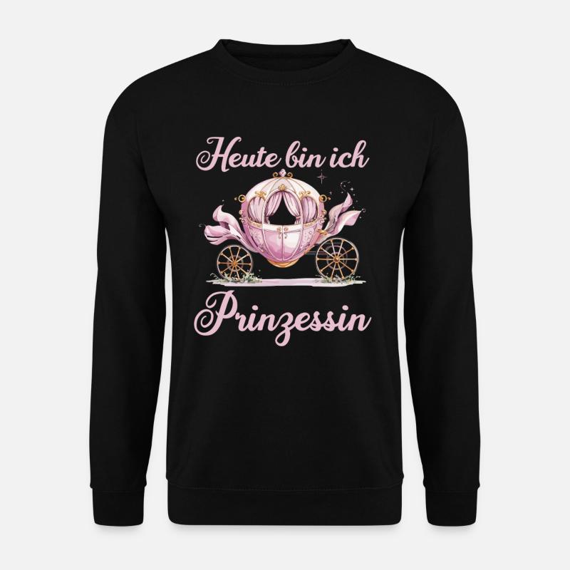Heute Bin Ich Prinzessin Kutsche Mädchen - Unisex Pullover - Schwarz