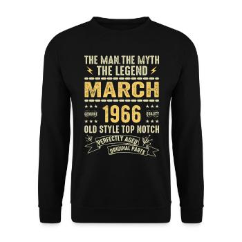 March 1966 Jubilee 1966 - Legends March 1966 - Unisex Sweatshirt - black - Front - Alina (178cm) & Michal (187cm)