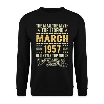 March 1957 Jubilee 1957 - Legends March 1957 - Unisex Sweatshirt - black - Front - Alina (178cm) & Michal (187cm)
