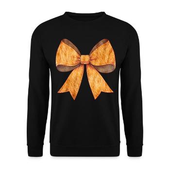 Coquette Bow Orange Katze Tabby Katze Orange Fell - Unisex Pullover - Schwarz - Vorne - Alina (178cm) & Michal (187cm)