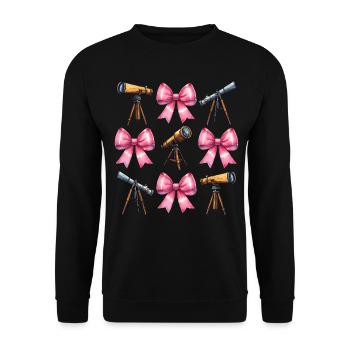 Coquette Bow Télescope Astronomie Système Solaire - Sweat-shirt Unisexe - noir - Devant - Alina (178cm) & Michal (187cm)