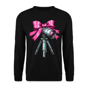 Coquette Bow Télescope Astronomie Système Solaire - Sweat-shirt Unisexe - noir - Devant - Alina (178cm) & Michal (187cm)