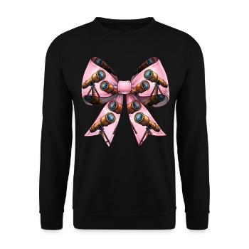 Coquette Bow Télescope Astronomie Système Solaire - Sweat-shirt Unisexe - noir - Devant - Alina (178cm) & Michal (187cm)