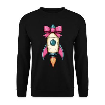 Coquette proue fusée spatiale navette spatiale - Sweat-shirt Unisexe - noir - Devant - Alina (178cm) & Michal (187cm)