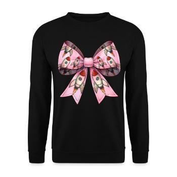Coquette proue fusée spatiale navette spatiale - Sweat-shirt Unisexe - noir - Devant - Alina (178cm) & Michal (187cm)