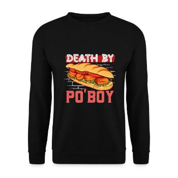 Death by Po' Boy - Unisex Pullover - Schwarz - Vorne - Alina (178cm) & Michal (187cm)