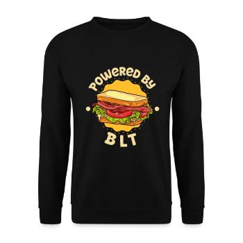 Powered by BLT - Unisex Pullover - Schwarz - Vorne - Alina (178cm) & Michal (187cm)